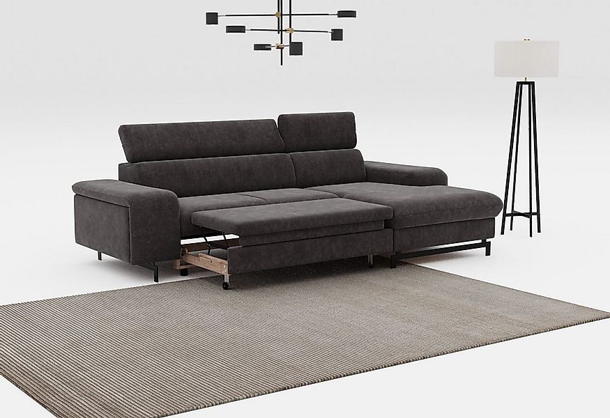 COTTA Ecksofa "Emma L-Form", mit Kopfteilverstellung, wahlweise mit Bettfun günstig online kaufen