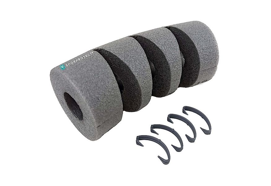 Scorprotect® Steinwolle PE Rohrisolierung Bogen 90 Grad hellgrau + 4 Clipse günstig online kaufen