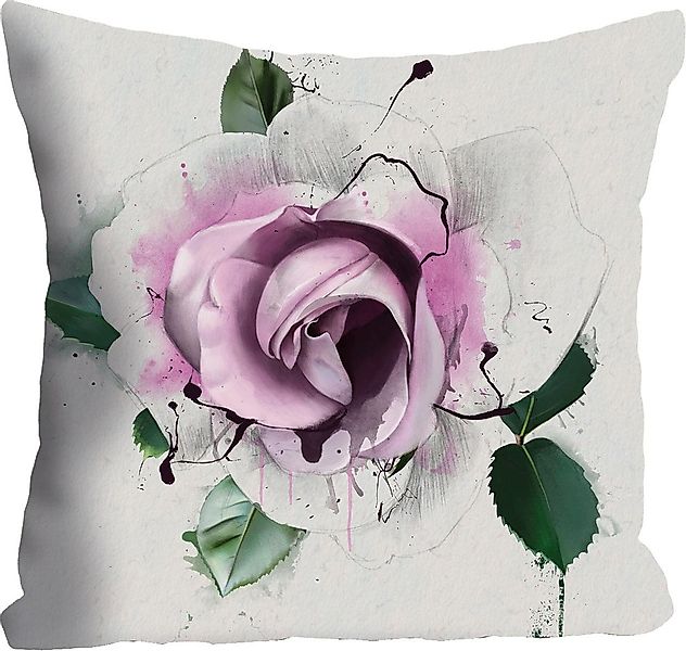 queence Dekokissen ""rosa Blüte"" Kissenhülle ohne Füllung, 1 Stück günstig online kaufen