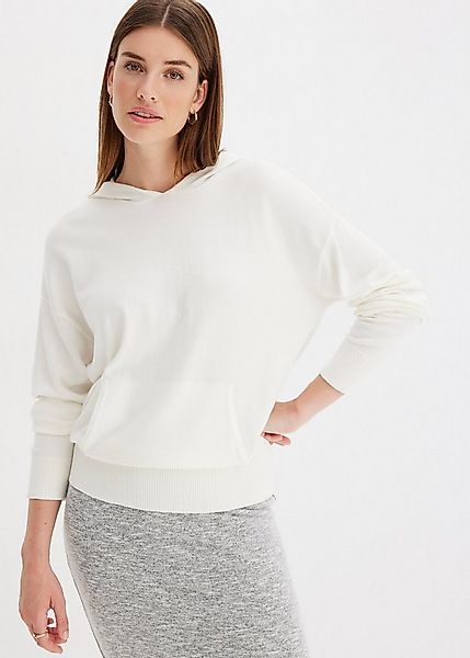 bonprix Strickpullover mit Kängurutasche günstig online kaufen