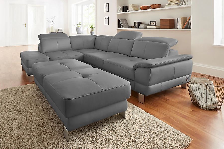 exxpo - sofa fashion Ecksofa "Mantua, L-Form", mit Kopf- bzw. Rückenverstel günstig online kaufen