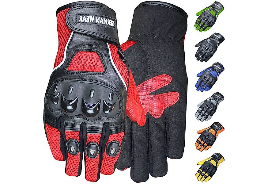 German Wear Motorradhandschuhe GW400G-M9 Motocross Biker Handschuhe Leder- günstig online kaufen