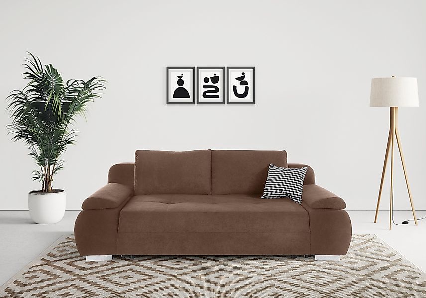 INOSIGN Schlafsofa Pumo, mit Boxspring-Aufbau, Bettfunktion günstig online kaufen