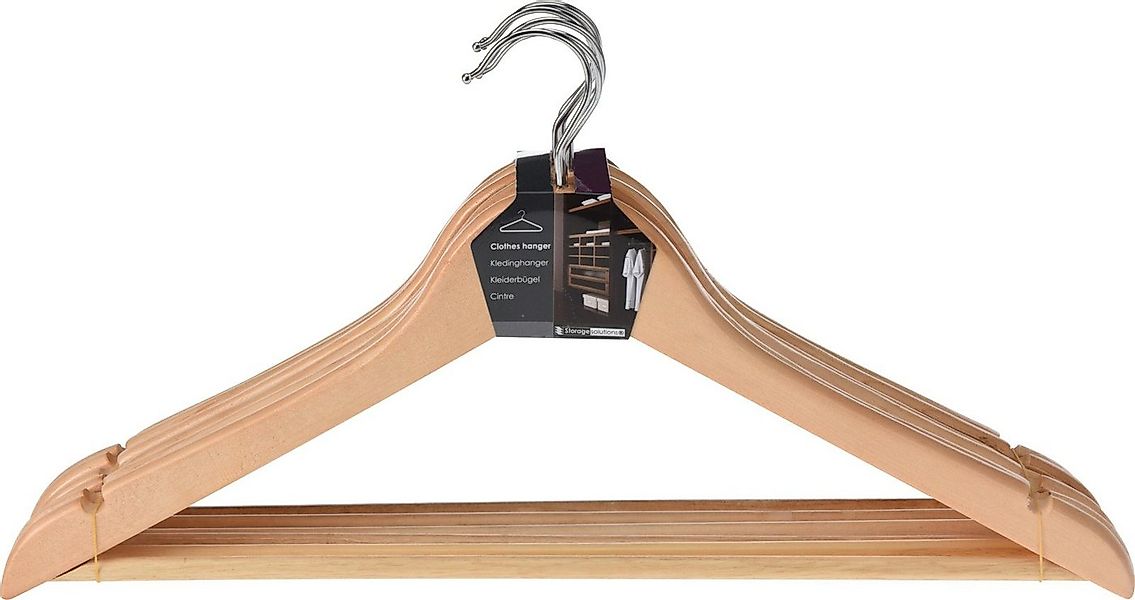 Koopman Kleiderbügel Holzbügel 12/24/48 Set, (12-tlg), Hosenstange, Gardero günstig online kaufen