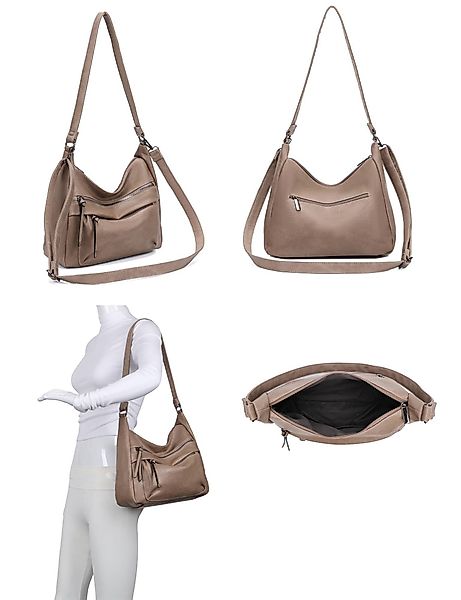 ITALYSHOP24 Schultertasche Damen Tasche Crossbody Handtasche Shopper CrossO günstig online kaufen