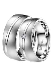 DOOSTI Trauring Schmuck Geschenk Edelstahl Trauring günstig online kaufen