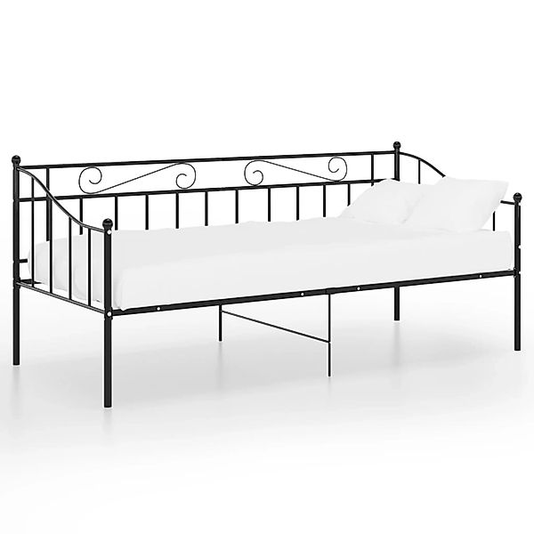 vidaXL Schlafsofa Bettgestell Schwarz Metall 90x200 cm650981 günstig online kaufen