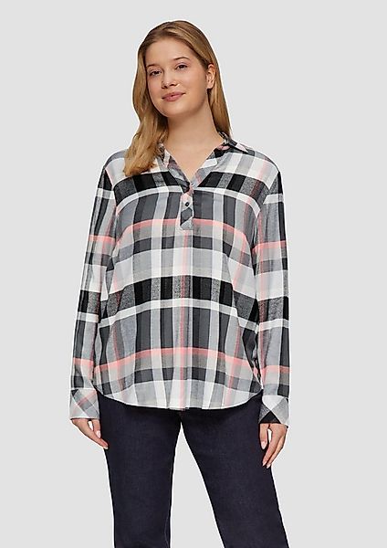 s.Oliver Langarmbluse Bluse Karierte Bluse mit Hemdkragen günstig online kaufen