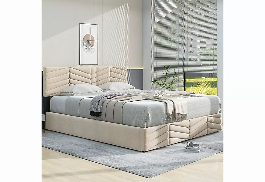 Celya Polsterbett 140× 200 Doppelbett, Stauraum unter dem Bett, Erwachsenen günstig online kaufen