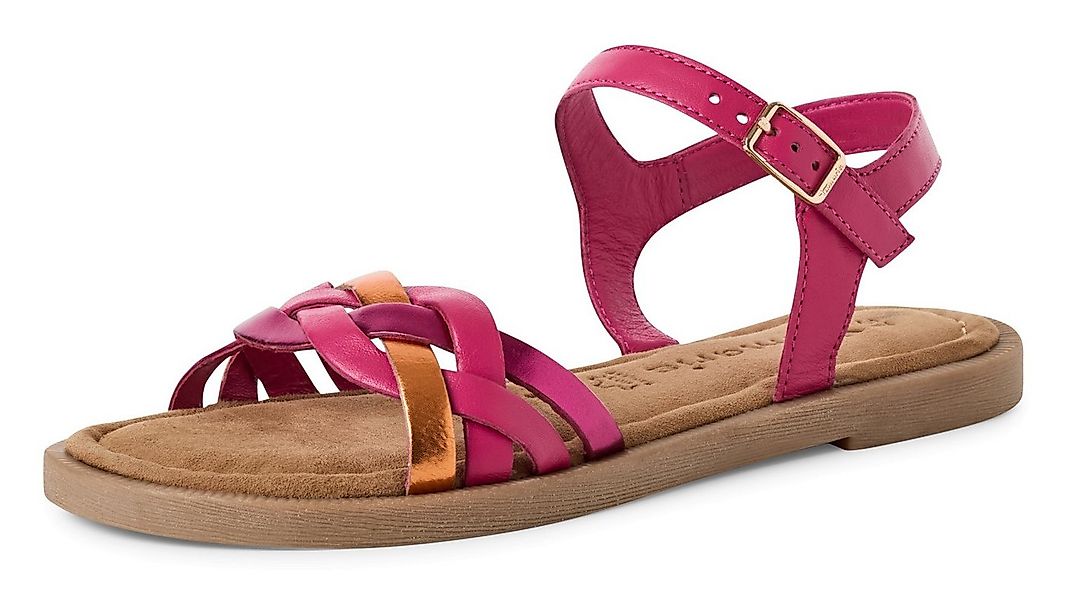 Tamaris Riemchensandale, Sandalette, Sommerschuh mit Riemchen in Flechtopti günstig online kaufen