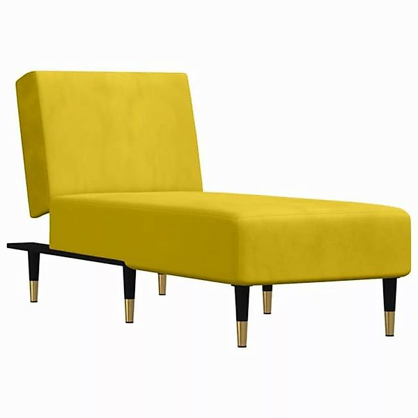 vidaXL Chaiselongue Chaiselongue Gelb Samt, 1 Teile günstig online kaufen