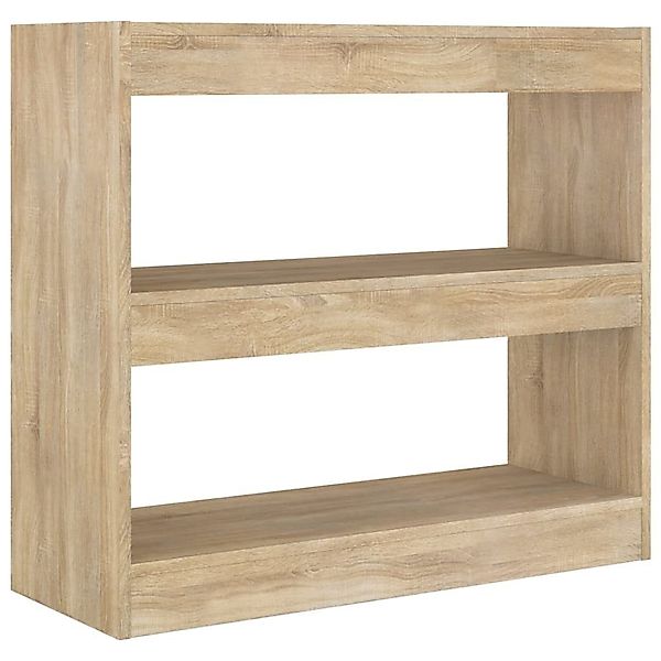 furnicato Bücherregal Bücherregal/Raumteiler Sonoma-Eiche 80x30x72 cm, günstig online kaufen