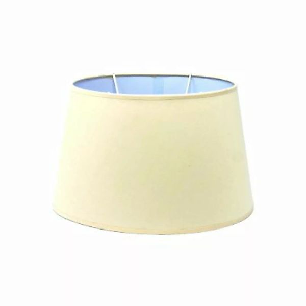B & S Lampenschirm klein Tischlampe Stoff E14 / E27 Fassung Beige oval H 15 günstig online kaufen