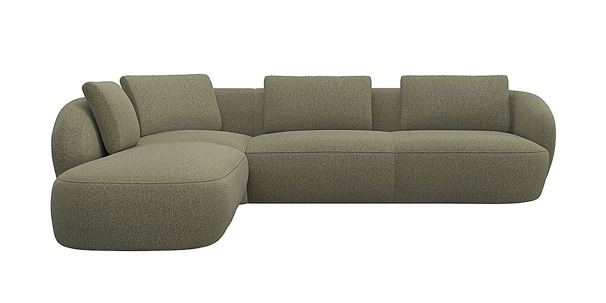 FLEXLUX Ecksofa "Torino, rund, L-Form, Sofa-Ecke mit Ottomane" Modernes, or günstig online kaufen