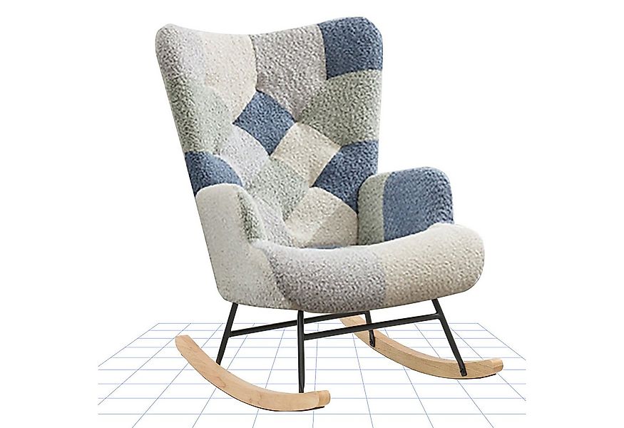 FLEXISPOT Schaukelstuhl mit Hoher Rückenlehne & Fußstütze, Relaxsessel, Sch günstig online kaufen