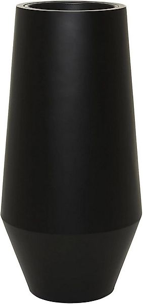 VIVANNO Bodenvase Fiberglas BERBELA Rund - Schwarz Matt (1 St), 40x80 cm günstig online kaufen