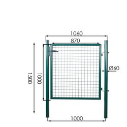 ATTAS Gartentor Gartentor Gartentür Hoftor Gartenpforte günstig online kaufen