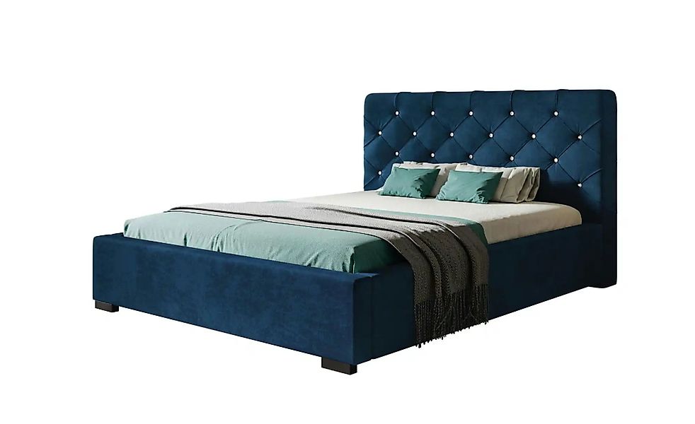 Polsterbett mit Stauraum Preston ¦ blau ¦ Maße (cm): B: 140 H: 104 Betten > günstig online kaufen