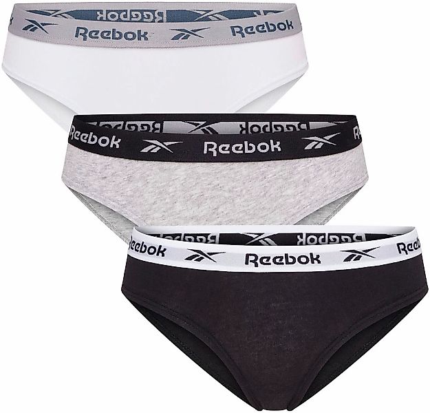 Reebok Bikinislip "CARINA" eng, basic, bequem, mit Logo, breiter Bund, Baum günstig online kaufen