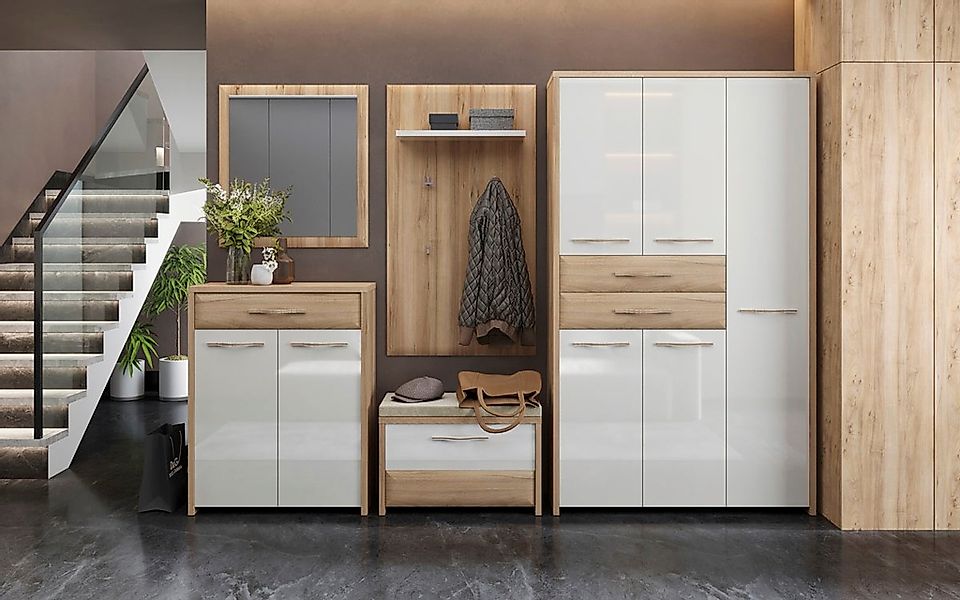 Home affaire Garderoben-Set "Gala", (Set, 5 St., Garderobenschrank,Schuhsch günstig online kaufen