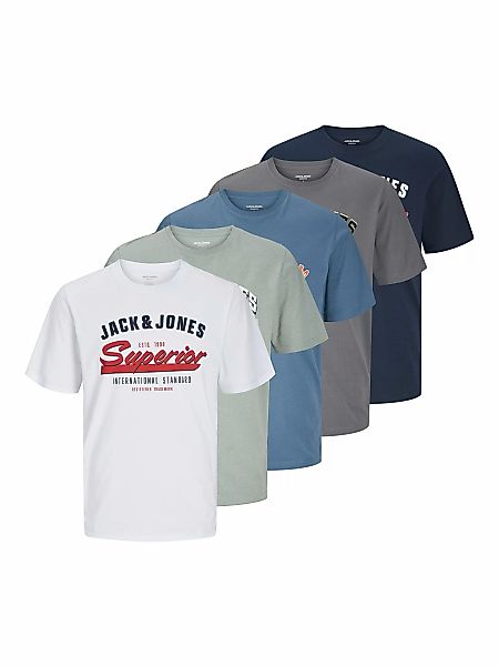 Jack & Jones PlusSize Rundhalsshirt "JJELOGO TEE SS O-NECK 2COL S25 5P MP P günstig online kaufen