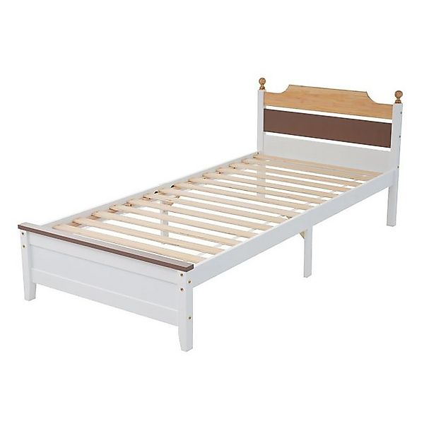 Gotagee Holzbett Einzelbett Doppelbett Kiefernholzrahmen flaches Bett Jugen günstig online kaufen