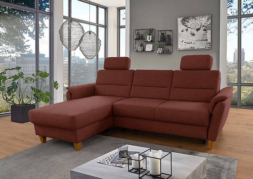 Home affaire Ecksofa "Palmera L-Form", Federkern, wahlweise mit Bettfunktio günstig online kaufen
