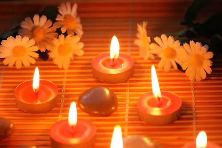 Papermoon Fototapete »Wellness Kerzen« günstig online kaufen