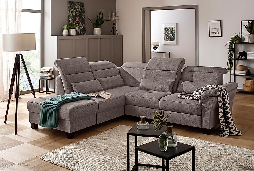 Home affaire Ecksofa »Solvei L-Form«, wahlweise auch mit Kopfteilverstellun günstig online kaufen