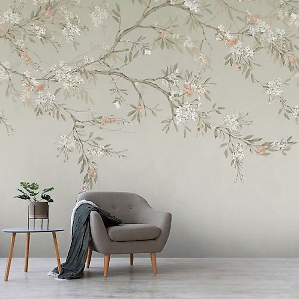Art for the home Fototapete »Blütenpfad« geblümt glatt Design Tapeten günstig online kaufen