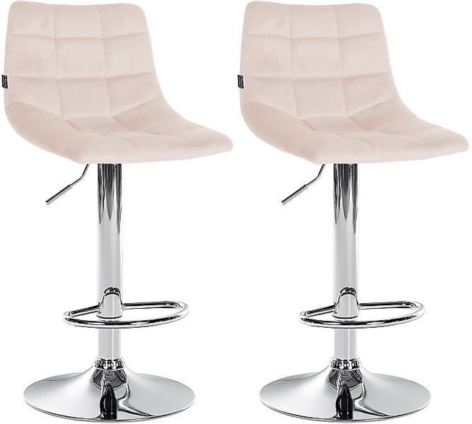CLP Barhocker Jerry Samt (2er Set, 2 St., 2er), höhenverstellbarer und dreh günstig online kaufen