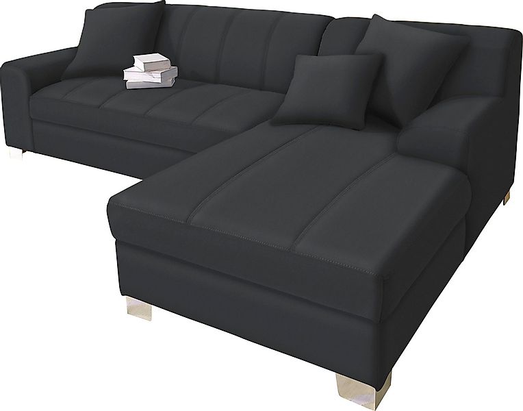 DOMO collection Ecksofa "Turah incl. Zierkissen, moderne Steppung, auch in günstig online kaufen