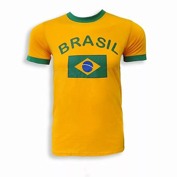 Sonia Originelli T-Shirt Fan-Shirt "Brasil" Unisex Fußball WM EM Herren T-S günstig online kaufen
