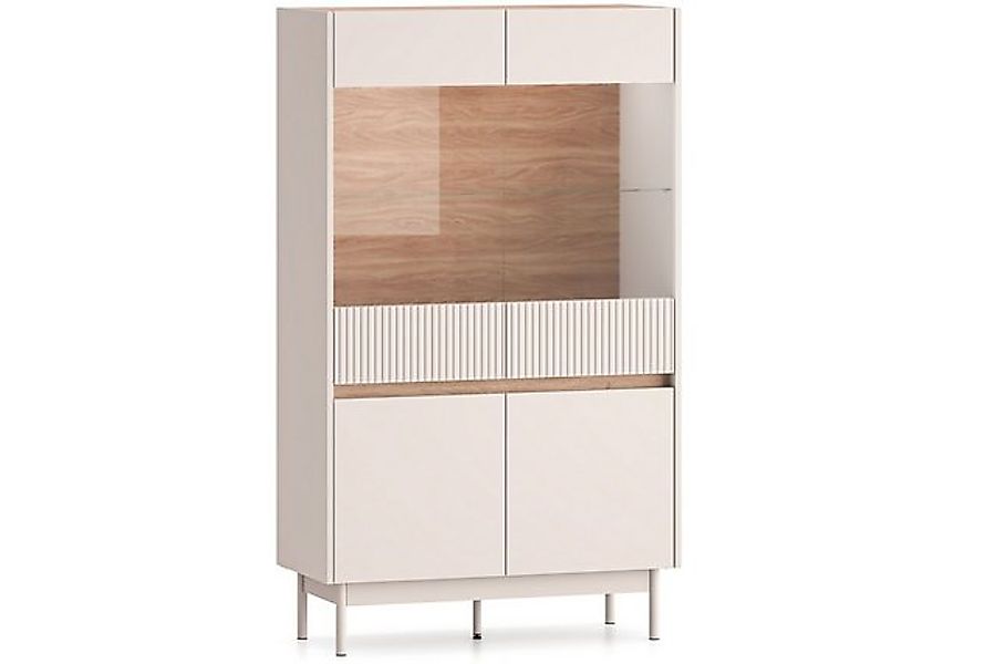 KONSIMO® Glasvitrine NALIA Vitrinenschrank, Standvitrine, hergestellt in de günstig online kaufen