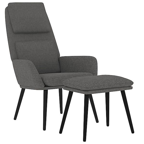 vidaXL Sessel Relaxsessel mit Hocker Hellgrau günstig online kaufen