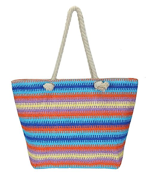 Ella Jonte Strandtasche, Basttasche beige bunt günstig online kaufen