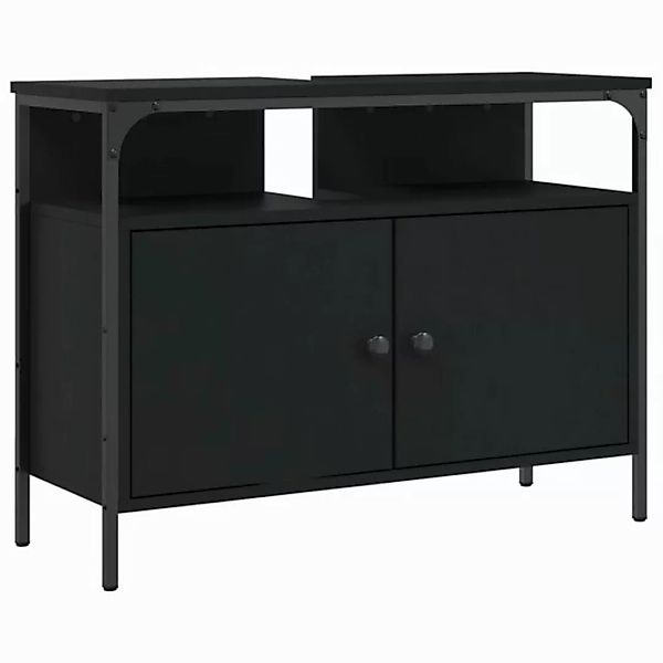 vidaXL Badezimmerspiegelschrank Waschbeckenunterschrank Schwarz 80x30x60 cm günstig online kaufen