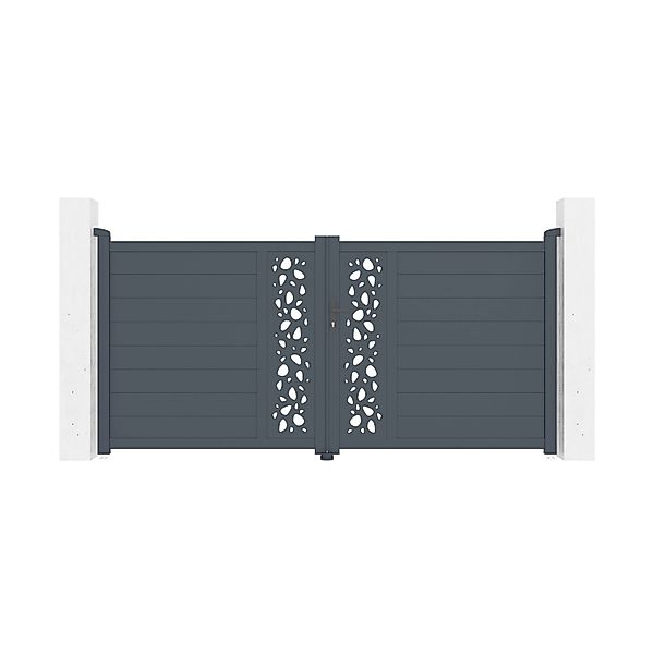 Casanoov Doppelflügeltor Aus Aluminium 3M Sunny H 140Cm Grau günstig online kaufen