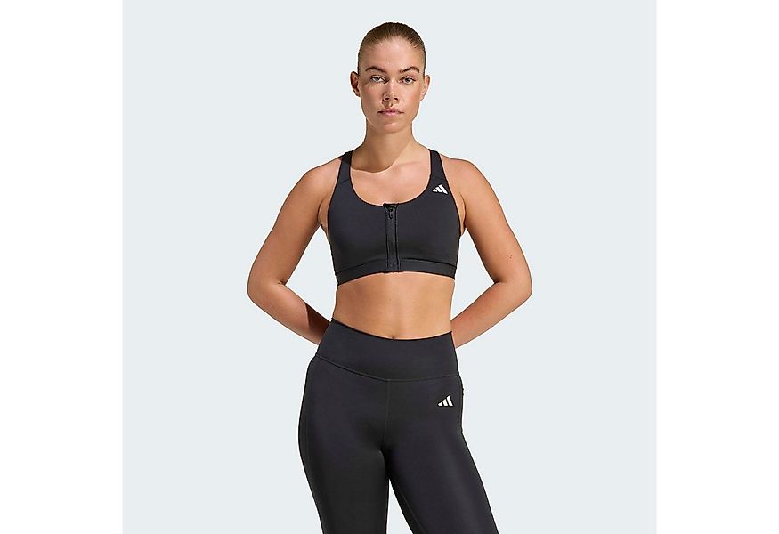 adidas Performance Sport-BH OPTIME ESSENTIALS WORKOUT ZIP-FRONT MEDIUM SUPP günstig online kaufen