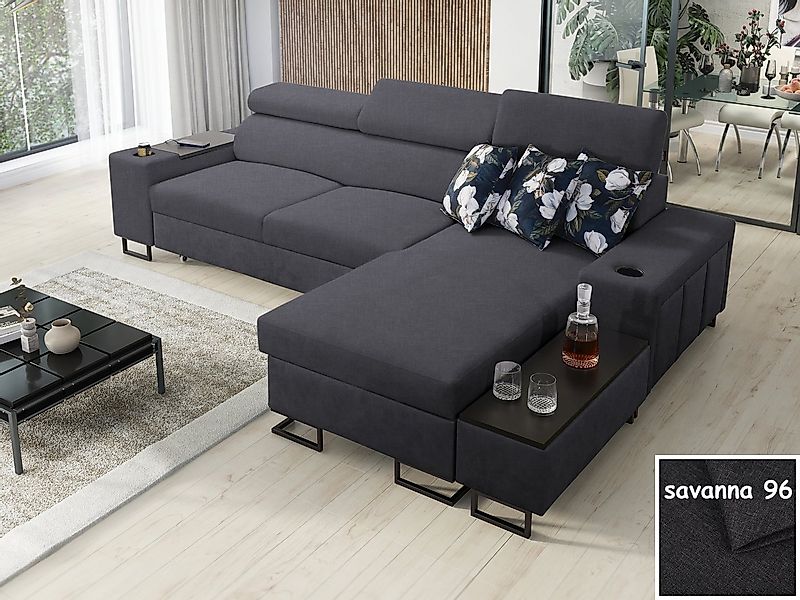 Möbel für Dich Ecksofa Melody I MAX, mit Ablage, USB, Becherhalter, Schlaff günstig online kaufen