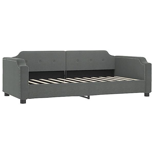 vidaXL Gästebett Tagesbett Dunkelgrau 90x200 cm Stoff Gästebett Gästecouch günstig online kaufen
