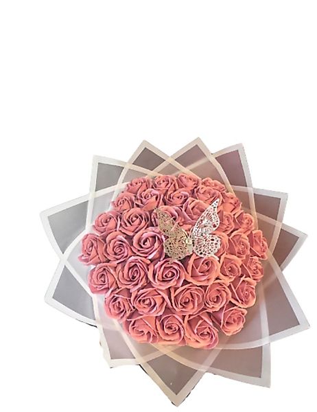 Kunstblumenstrauß Seifenrosen Rosen aus Seife Blumenstrauß günstig online kaufen