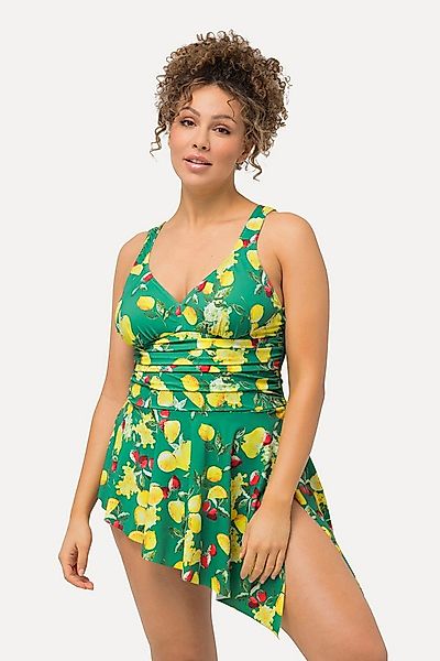 Ulla Popken Badekleid Badekleid Zitronen Softcups asymmetrischer Saum günstig online kaufen