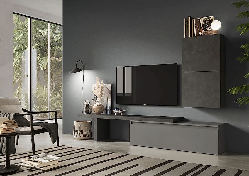 Home affaire Wohnwand "Infinity, 4tlg. Breite 280 cm, Höhe variabel, Wohnwa günstig online kaufen