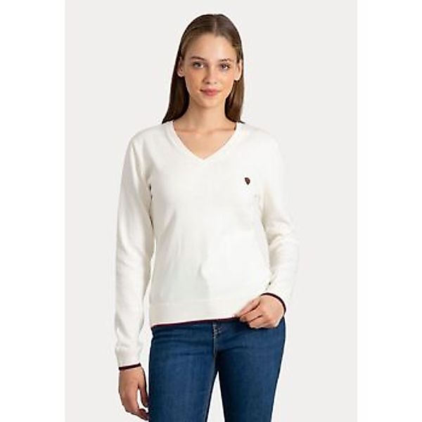 Jacey Quinn  Sweatshirt V-Neck With Arm Patch Pullover günstig online kaufen