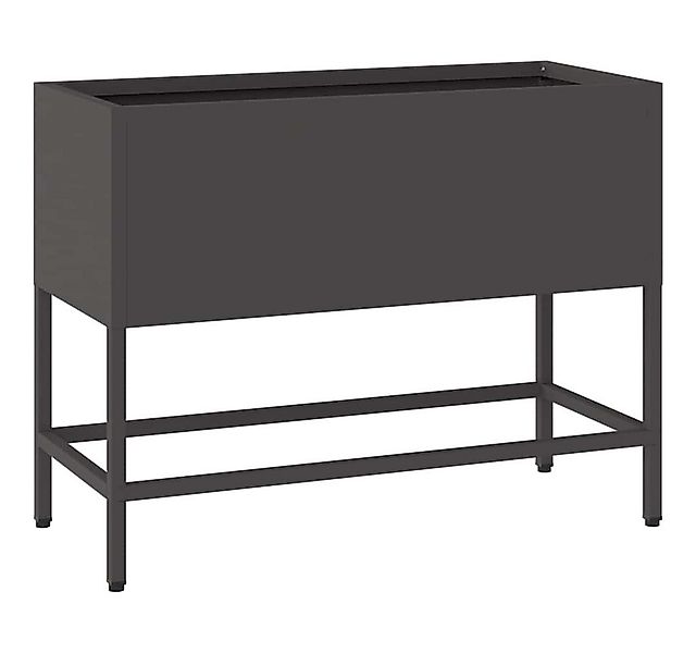 vidaXL Hochbeet Hochbeet Gartenpflanzer Schwarz 60 x 26 x 45 cm Stahl (1 St günstig online kaufen