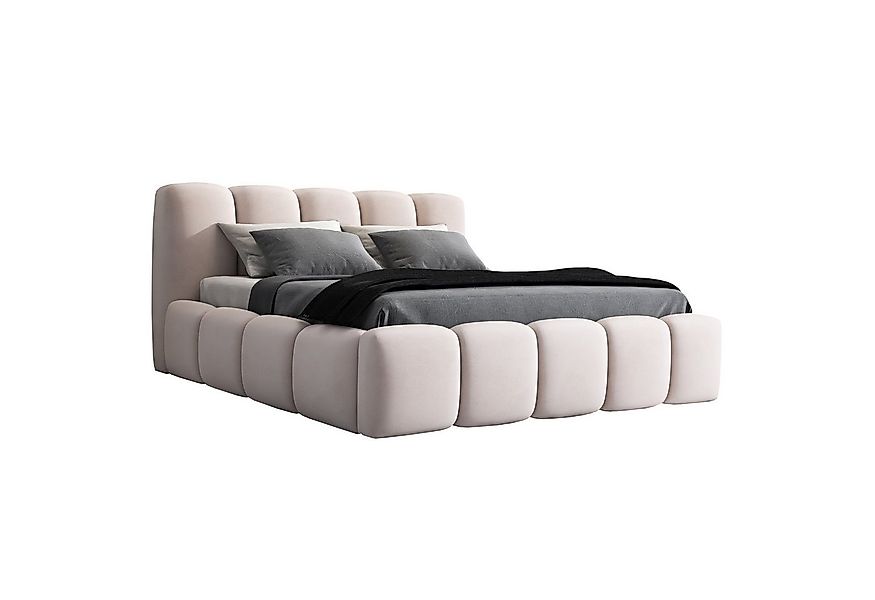 A&J MöbelLand GmbH Polsterbett SONIC-OM mit Bettkasten und Lattenrost (Bett günstig online kaufen