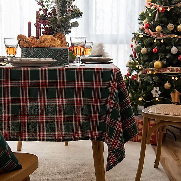 Qelus Tischdecke Weihnachten Tischdecke Karierte 140x140/140x200/140x260cm günstig online kaufen