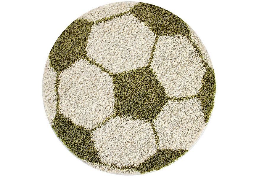 Teppium Teppich Fußball-Design, Rund, Höhe: 30 mm, Kinder Teppich Fußball-F günstig online kaufen