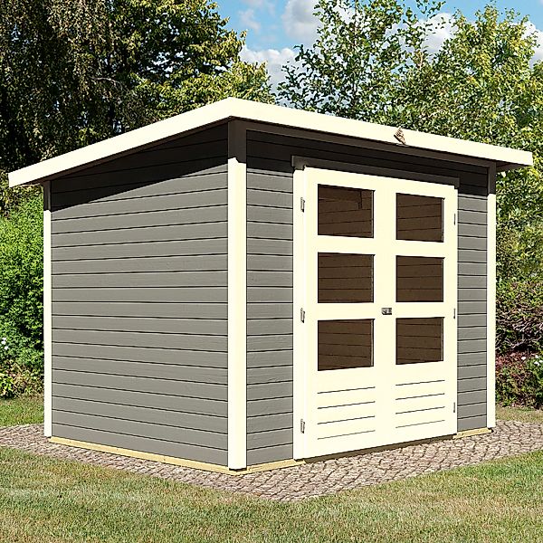 Karibu Gartenhaus "Stockach 3" naturbelassen, terragrau oder anthrazit günstig online kaufen